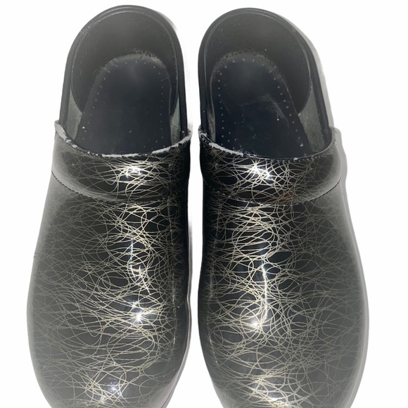 Dansko Professional Patent Leather Scribble Clogs - Picture 16 of 16